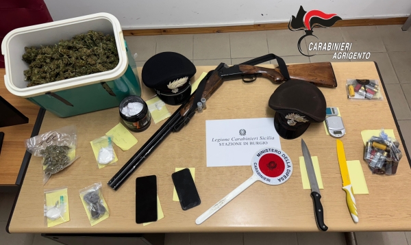 Burgio, arrestato 35enne per detenzione di stupefacenti  e maltrattamenti in famiglia 