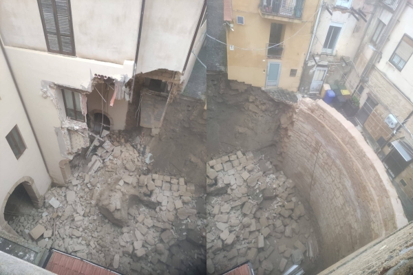 Agrigento. Crolla parte del vecchio ospedale. Aperta un'inchiesta